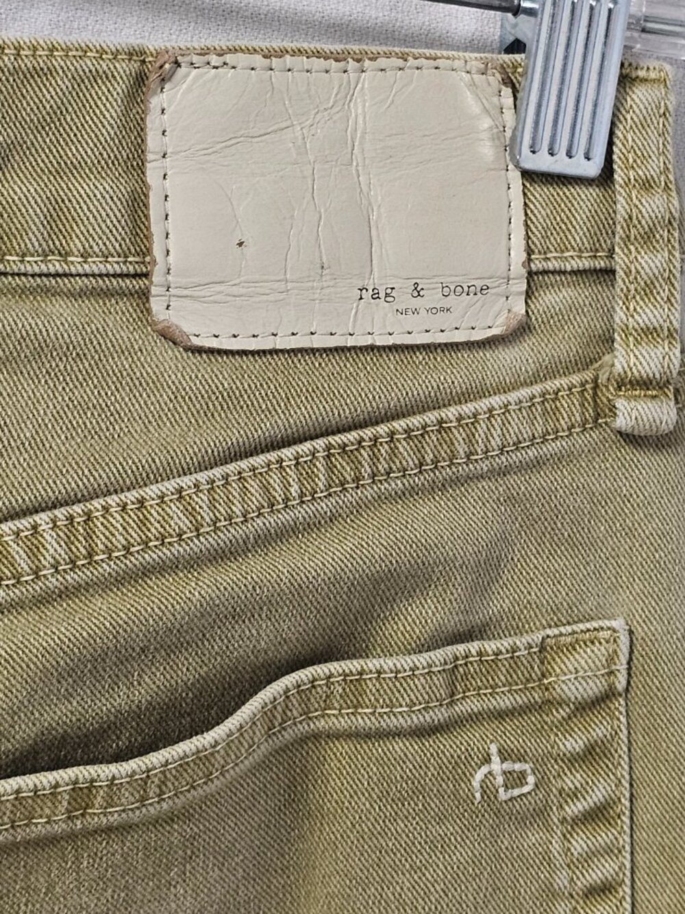 Rag & Bone Andi High Rise Ankle Wide Leg Jeans Size 31 in Sage - Picture 6 of 13
